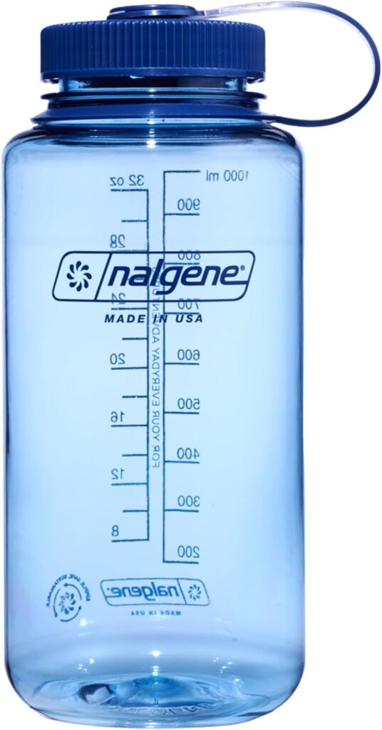 Nalgene Sustain Tritan BPA-Free Water Bottle Made with Material Derived From 50% Plastic Waste (using ISCC certified mass balance), 32 OZ, Wide Mouth