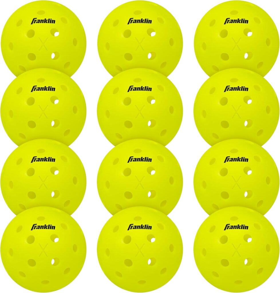 Franklin Sports X-40 Outdoor Pickleballs - Official Ball of USA Pickleball, APP Tour + US Open - Regulation Size