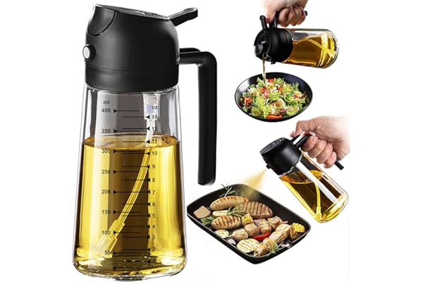 TrendPlain 16oz Glass Olive Oil Sprayer for Cookin...