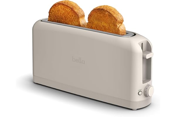 bella 2 Slice Slim Toaster, 6 Setting Shade Contro...
